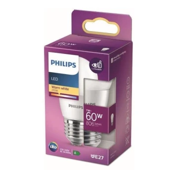 LED Spuldze Philips P48 E27/7W/230V 2700K