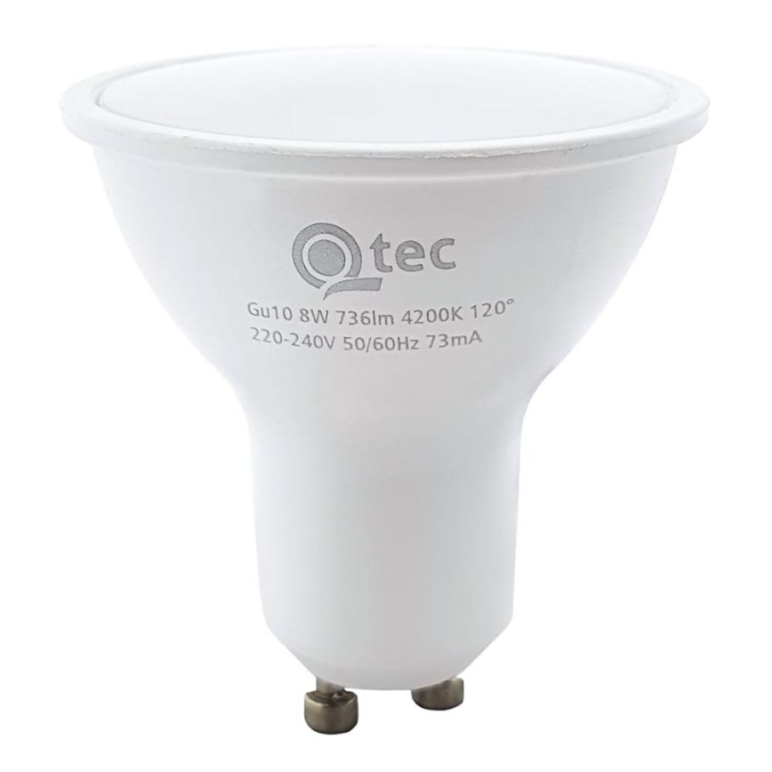 LED Spuldze Qtec GU10/8W/230V 4200K