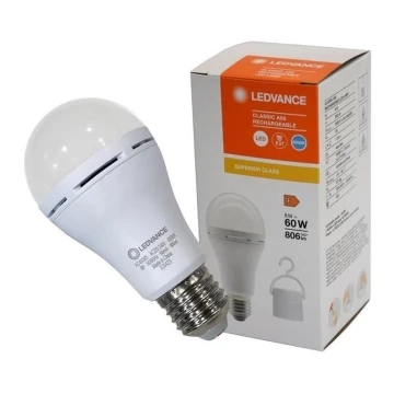 LED Spuldze RECHARGEABLE A60 E27/8W/230V 6500K - Ledvance