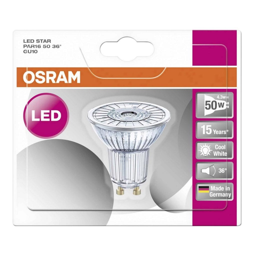 LED Spuldze STAR GU10/4,3W/230V 4000K - Osram