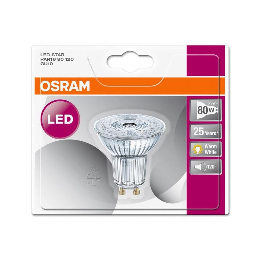 LED Spuldze STAR GU10/6,9W/230V 2700K - Osram