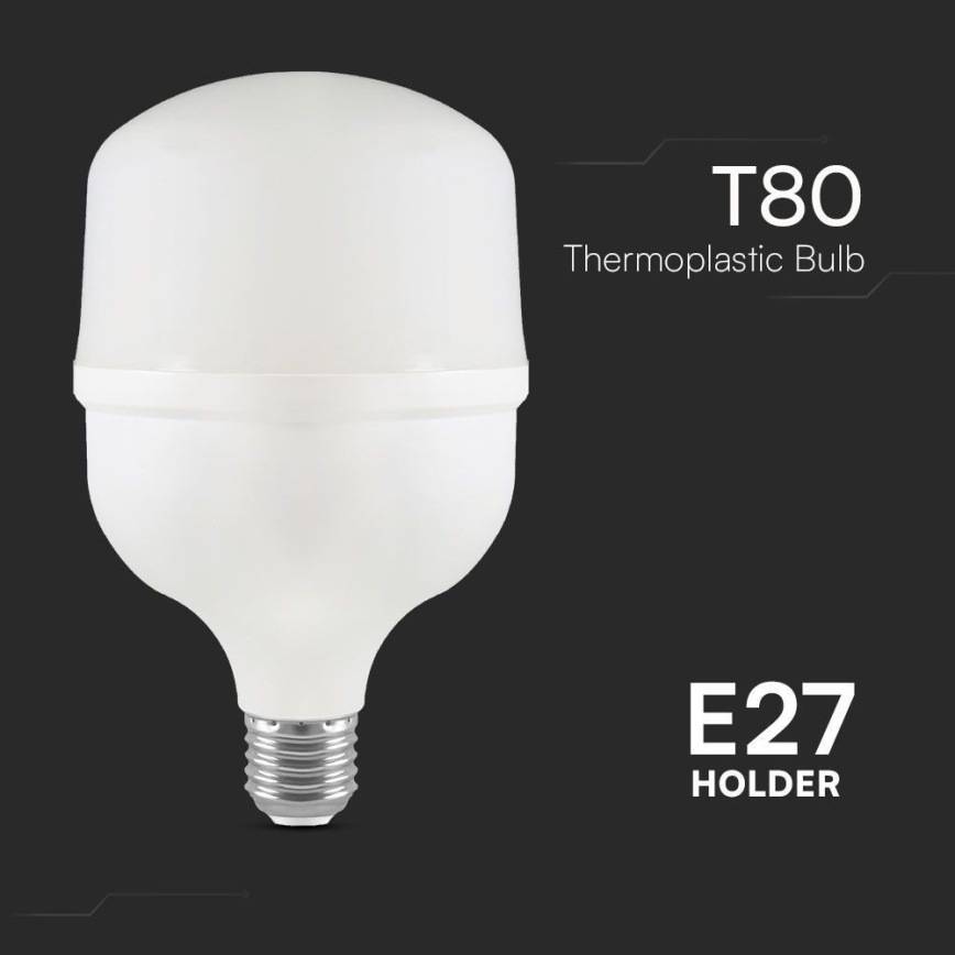 LED Spuldze T80 E27/20W/230V 6500K