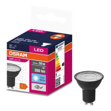 LED Spuldze VALUE PAR16 GU10/4,5W/230V 6500K 36° - Ledvance