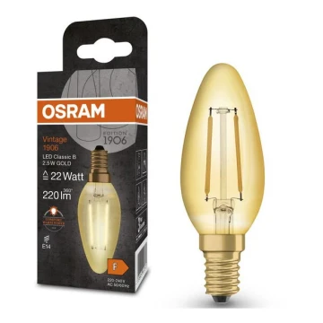 LED Spuldze VINTAGE E14/2,5W/230V 2400K - Osram