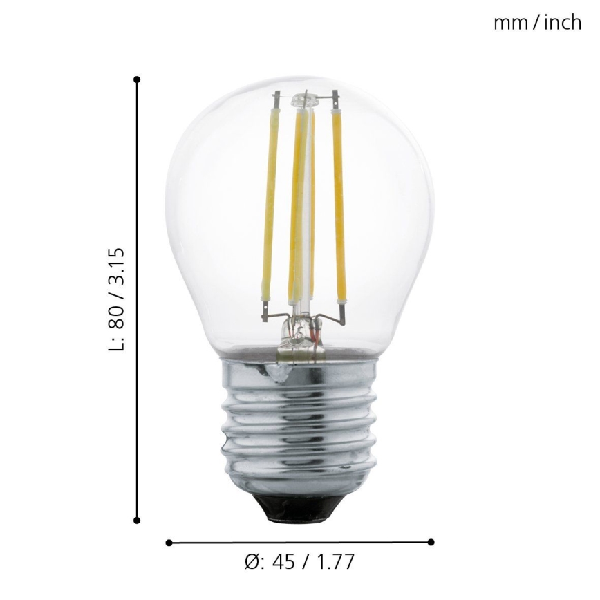 LED Spuldze VINTAGE G45 E27/4W/230V 2700K - Eglo 11762