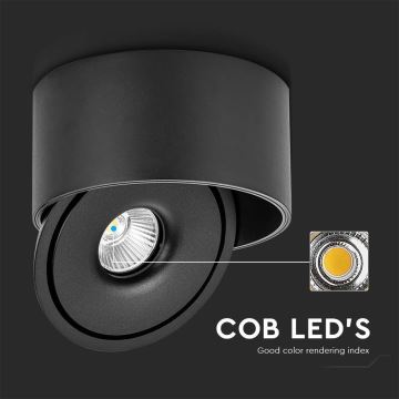 LED Elastīgs Starmetis LED/28W/230V 3000/4000/6400K CRI 90 melna