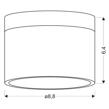 LED Starmetis TUBA LED/9W/230V balts/melns