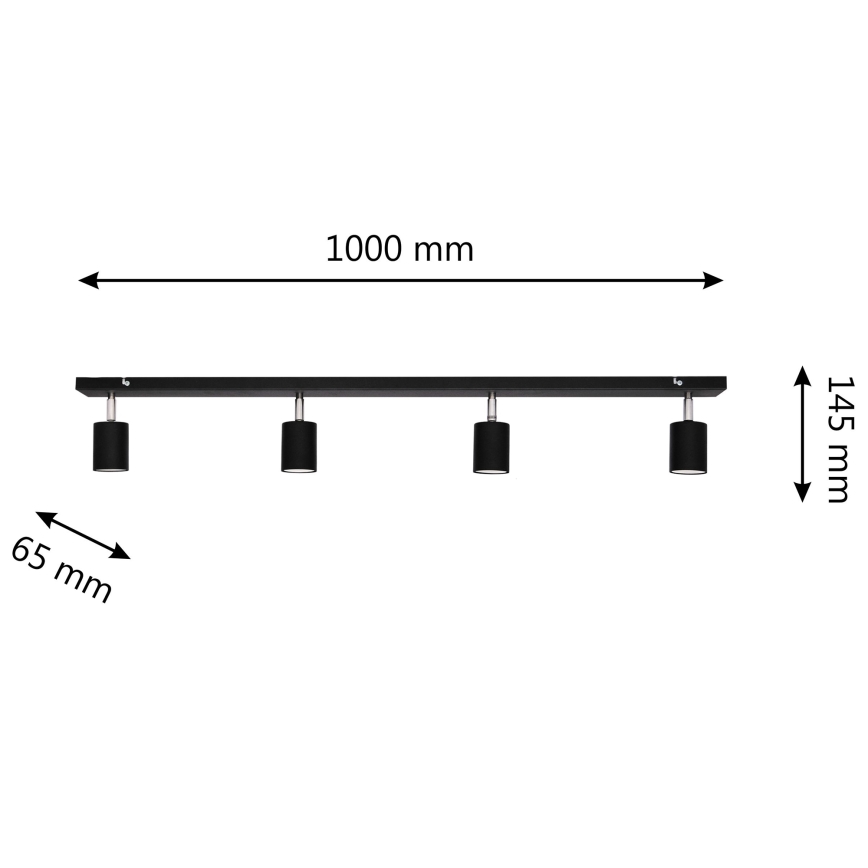 LED Starmetis TUNE 4xGU10/6,5W/230V melna