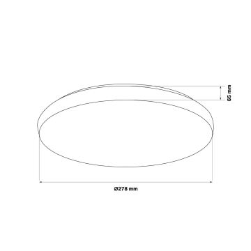 LED Vannas istabas griestu lampa PIRIUS LED/12W/230V d. 28 cm IP44