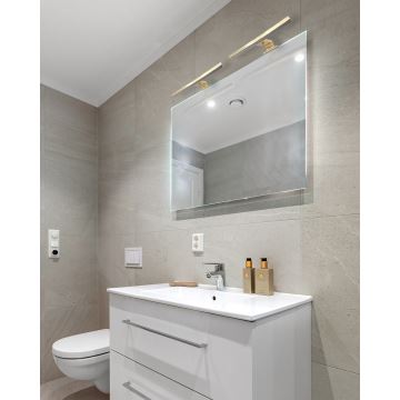 LED Vannas istabas spoguļa apgaismojums LED/5W/230V 4000K 30 cm IP44 matēts zelts