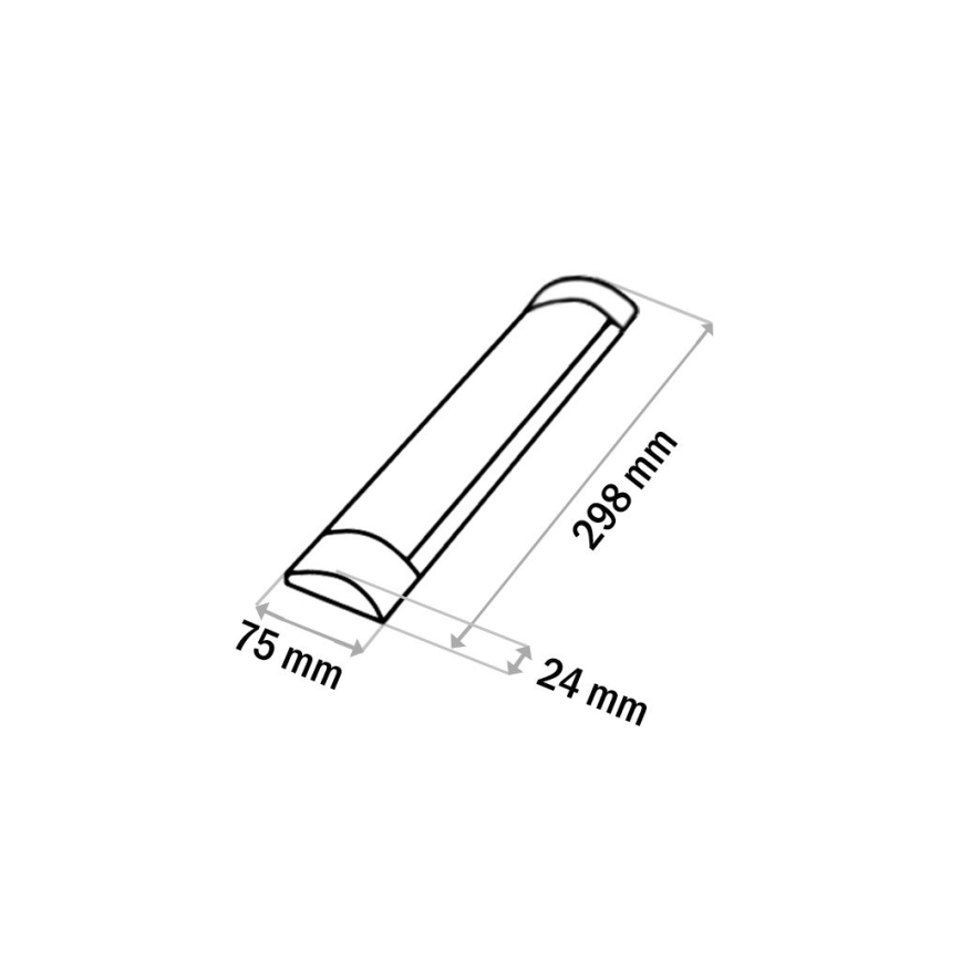 LED Virtuves zem skapīša lampa QTEC LED/9W/230V 30 cm melna