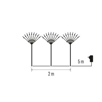 LED Ziemassvētku āra dekorācija 180xLED/3,6W/230V IP44 vēsi balta