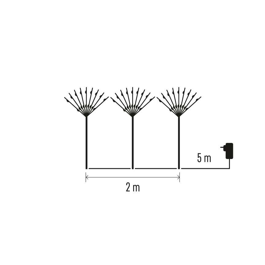 LED Ziemassvētku āra dekorācija 180xLED/3,6W/230V IP44 vēsi balta