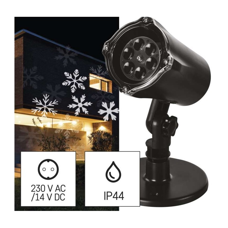 LED Ziemassvētku āra projektors LED/3,6W/230V IP44 vēsi balts