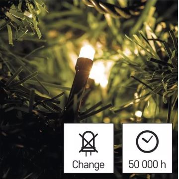 LED Ziemassvētku āra virtene 120xLED/17m IP44 silti balta