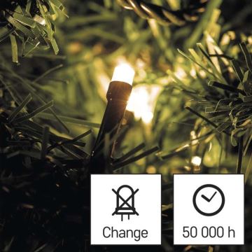 LED Ziemassvētku āra virtene 120xLED/8,9m IP44 silti balta