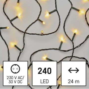 LED Ziemassvētku āra virtene 240xLED/29m IP44 silti balta