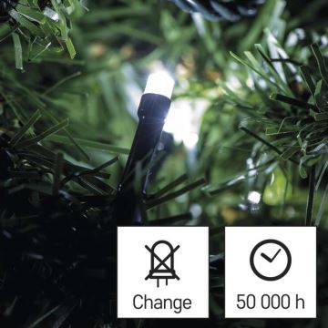 LED Ziemassvētku āra virtene 240xLED/8 režīmi 29m IP44 vēsi balta