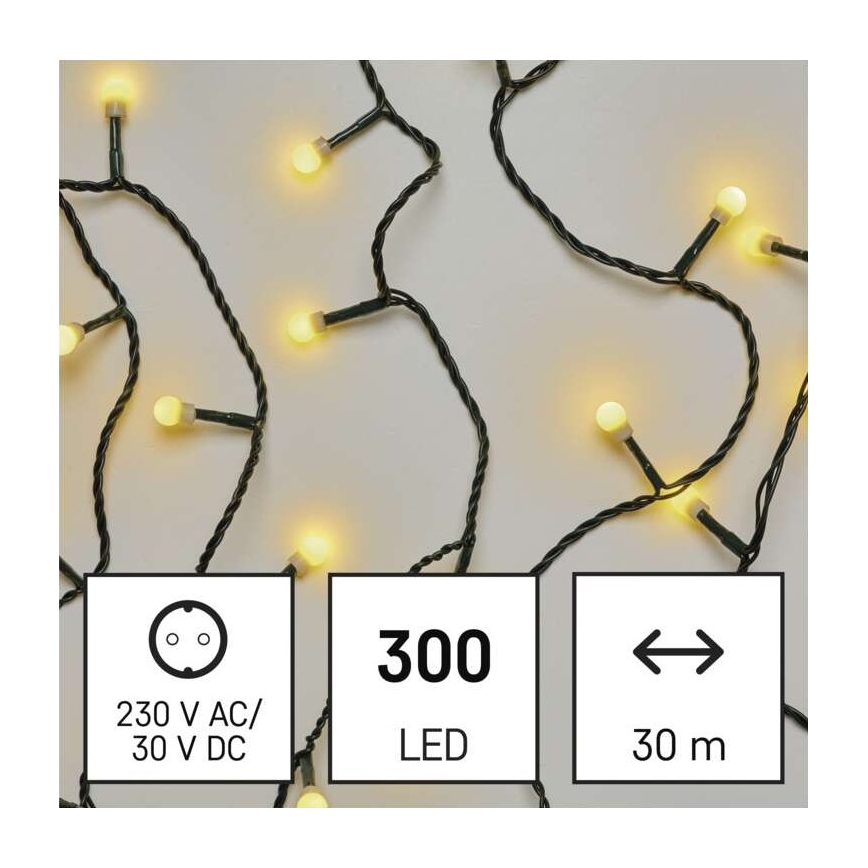 LED Ziemassvētku āra virtene 300xLED/35m IP44 silti balta