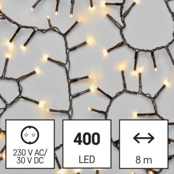 LED Ziemassvētku āra virtene 400xLED/13m IP44 silti balta