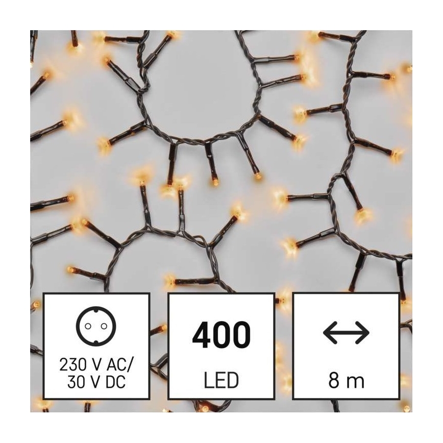 LED Ziemassvētku āra virtene 400xLED/13m IP44 vintage