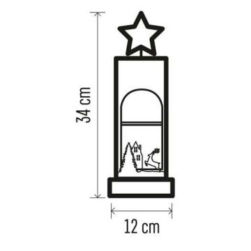 LED Ziemassvētku dekorācija 5xLED/2xAA zvaigzne