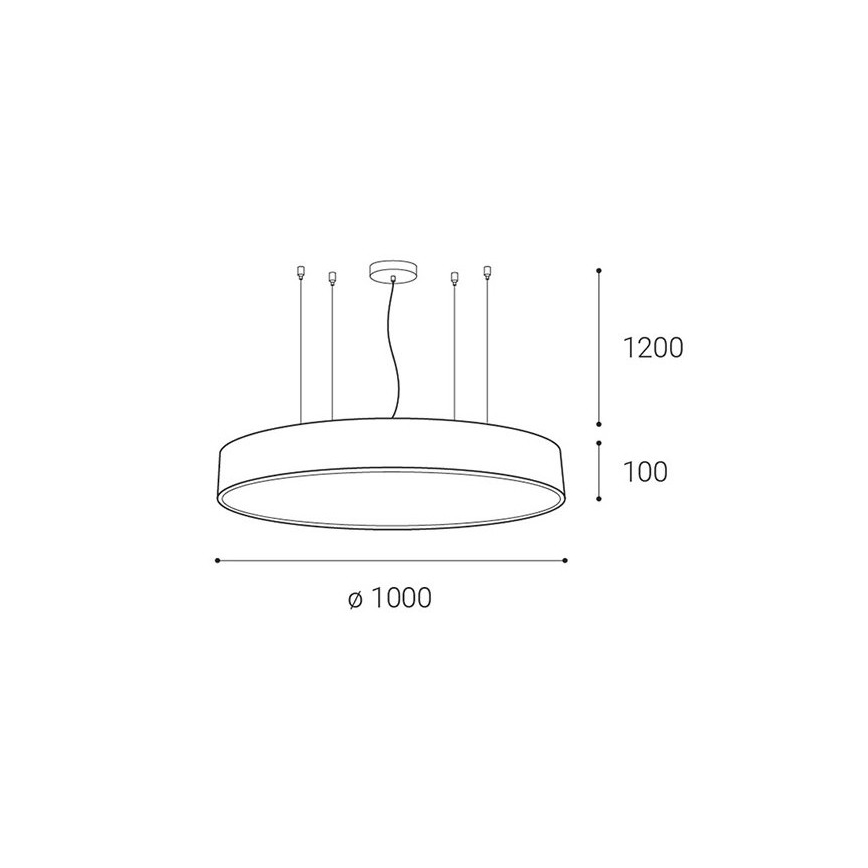 LED2 - LED Aptumšojama lustra ar auklu MONO LED/153W/230V 3000K/4000K, balta