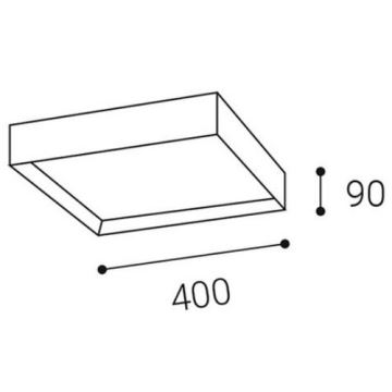 LED2 - LED griestu gaismeklis MILO LED/30W/230V melns 3000/4000K