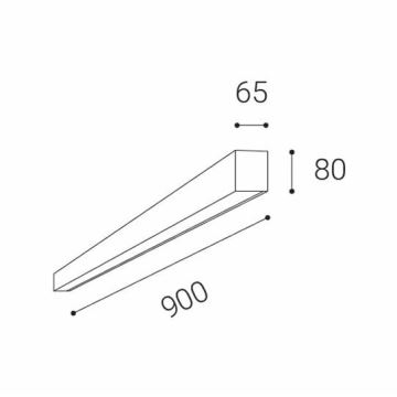 LED2 - LED Griestu lampa LINO LED/24W/230V 3000K/3500K/4000K melna 90 cm