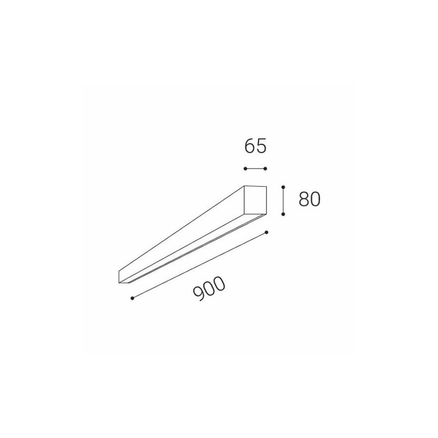 LED2 - LED Griestu lampa LINO LED/24W/230V 3000K/3500K/4000K melna 90 cm