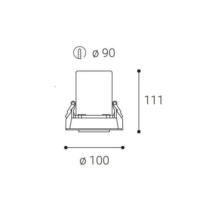 LED2 - LED suspended griestu lampa HIDE LED/20W/230V CRI 90 melna