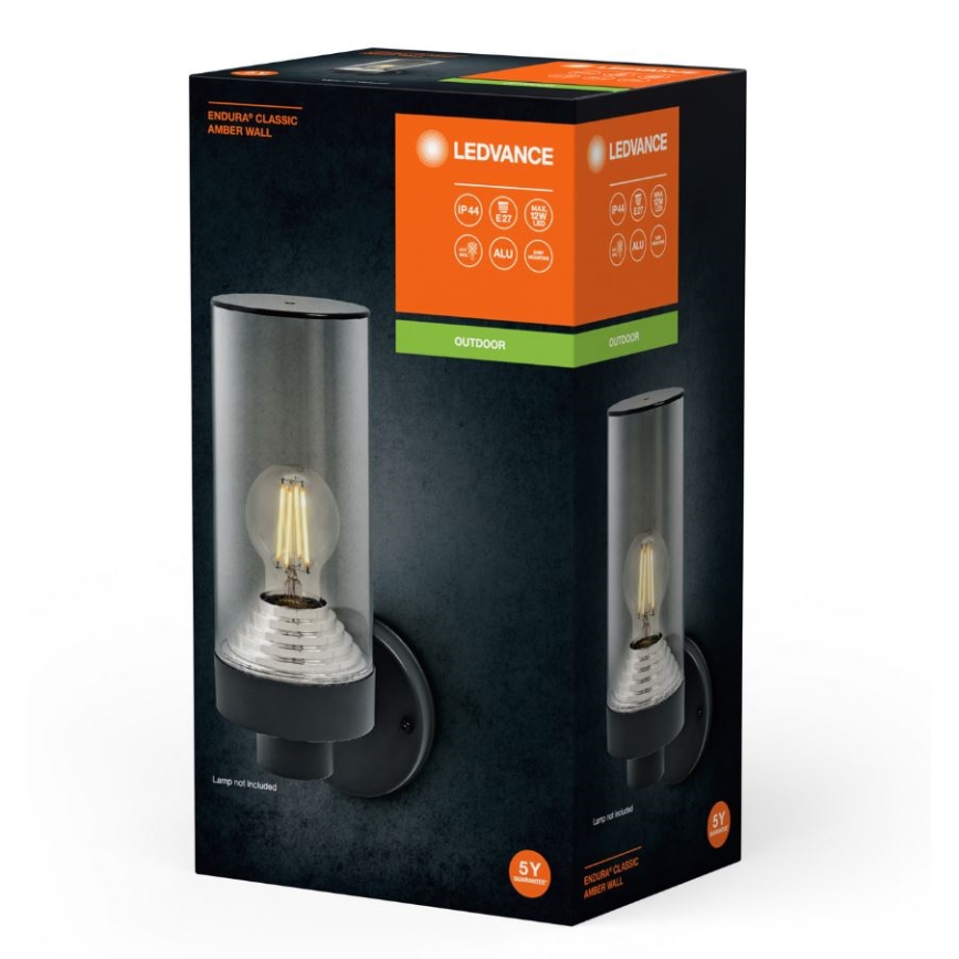 Ledvance - Āra sienas lampa AMBER 1xE27/20W/230V IP44