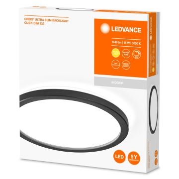 Ledvance - LED Aptumšojama griestu lampa ORBIS LED/15W/230V melna