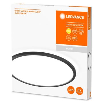 Ledvance - LED Aptumšojama griestu lampa ORBIS LED/22W/230V melna