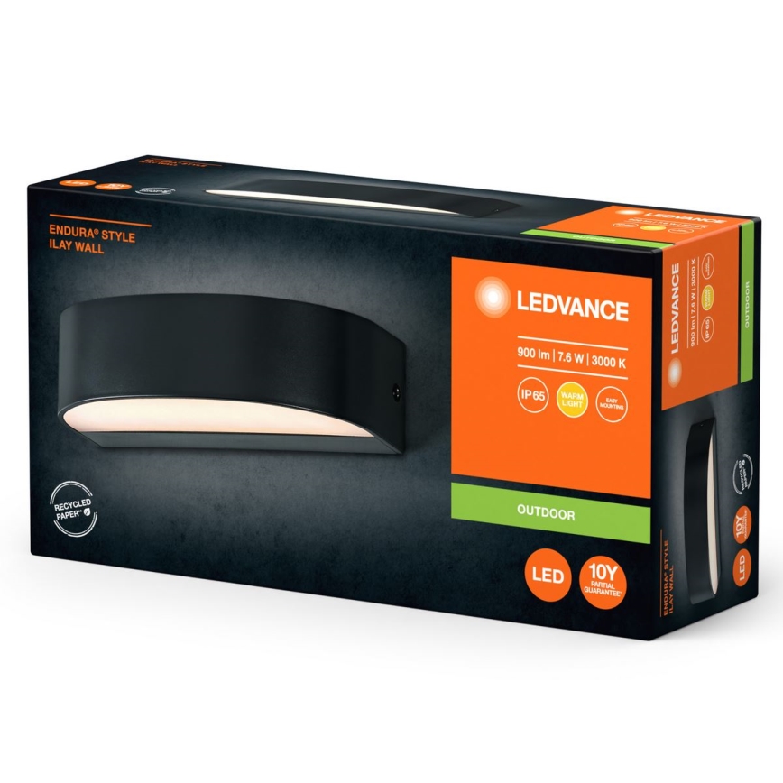 Ledvance - LED Āra sienas lampa ENDURA STYLE ILAY 2xLED/3,8W/230V IP65