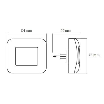 Ledvance - LED Nakts lampa ar sensoru LUNETTA LED/0,2W/230V