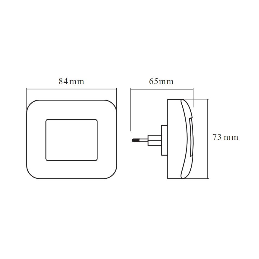 Ledvance - LED Nakts lampa ar sensoru LUNETTA LED/0,2W/230V