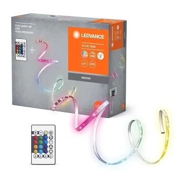 Ledvance - LED RGB Aptumšojama josla FLEX AUDIO 3m LED/12,5W/230V + tālvadības pults