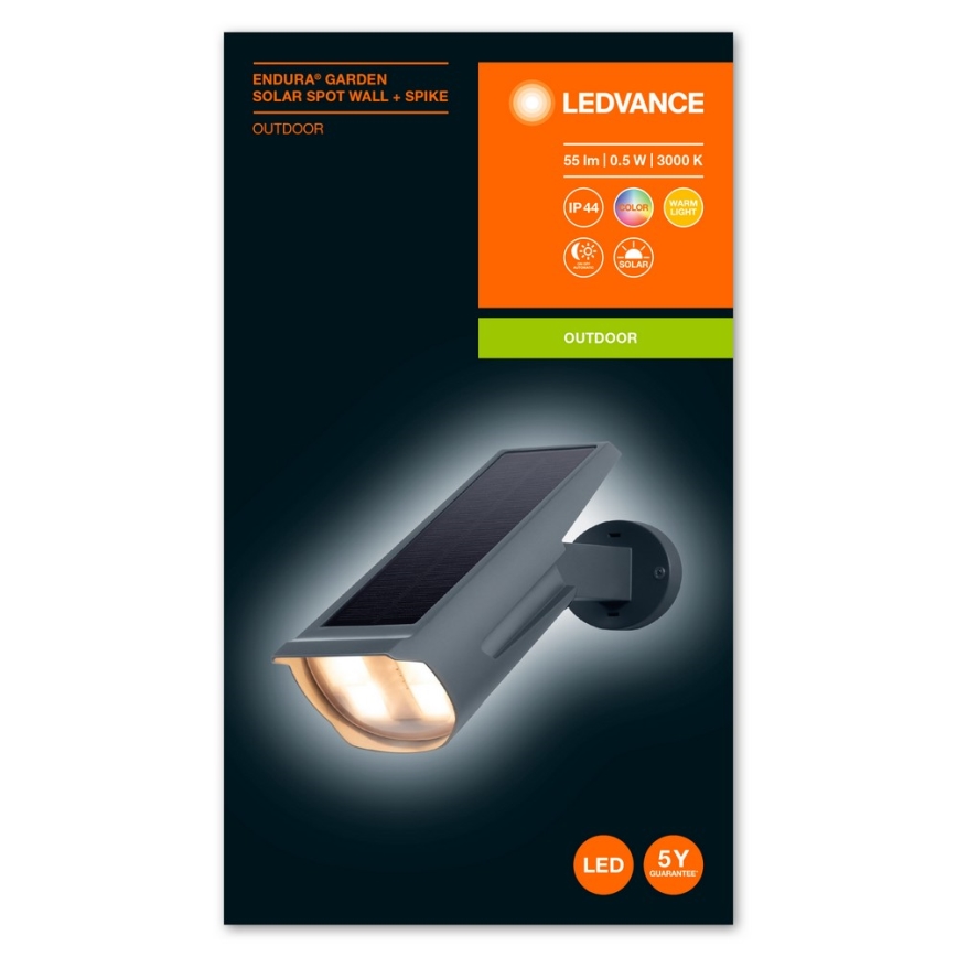 Ledvance - LED RGB Saules enerģijas lampa ar sensoru ENDURA LED/0,5W/3,6V IP44