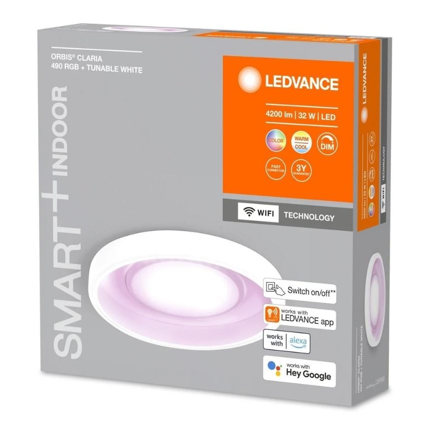 Ledvance- LED RGBW Aptumšojama griestu lampa SMART+ CLARIA LED/32W/230V 2700-6500K Wi-Fi