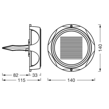 Ledvance - LED Aptumšojama saules enerģijas lampa ENDURA STYLE SOLAR LED/1,2W/3,7V IP65