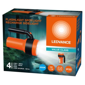 Ledvance - LED Uzlādējams lukturis ar ārējo akumulatoru FLASHLIGHT LED/3W/5V 2400mAh