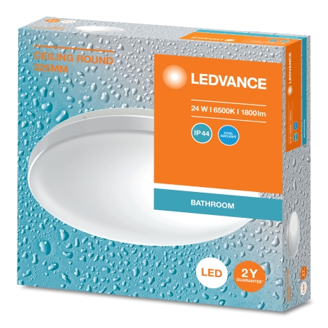 Ledvance - LED vannas istabas griestu lampa CEILING ROUND LED/24W/230V 6500K IP44