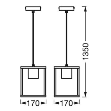 Ledvance - Lustra ar auklu DECOR NAIROBI 1xE27/15W/230V gumijkoks