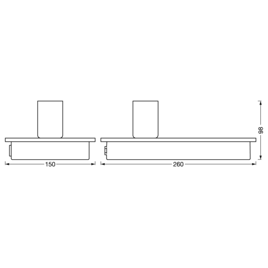 Ledvance - Skārienvadāma galda lampa ar USB connector DECOR WOOD 1xE27/8W/230V gumijkoks