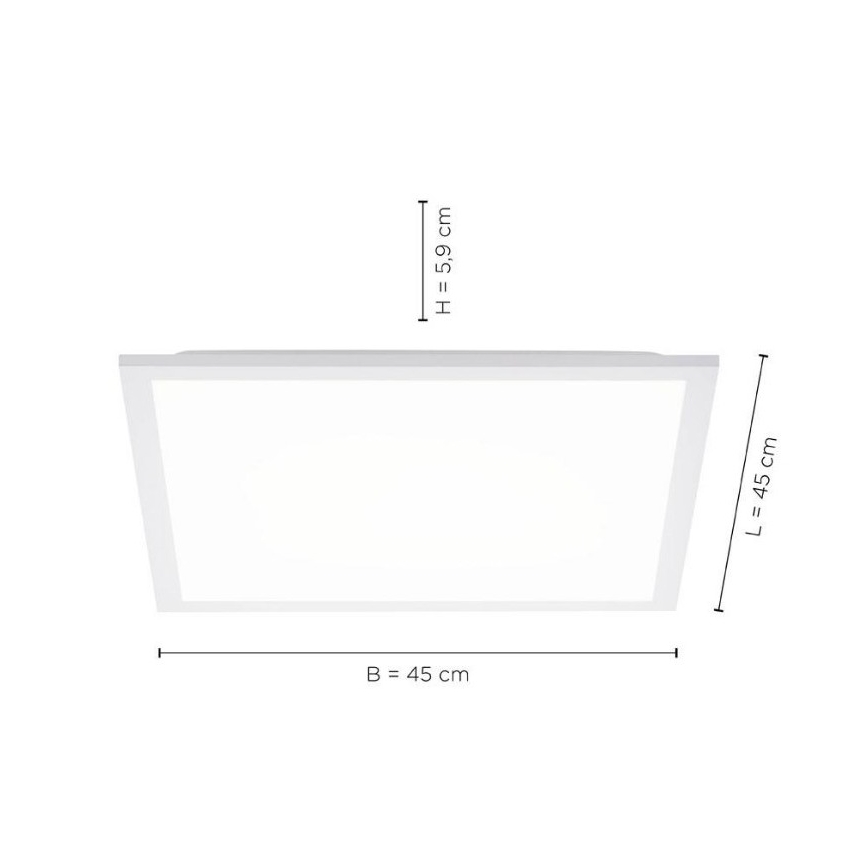 Leuchten Direkt 12201-16 - LED Griestu gaismeklis FLAT LED/22W/230V