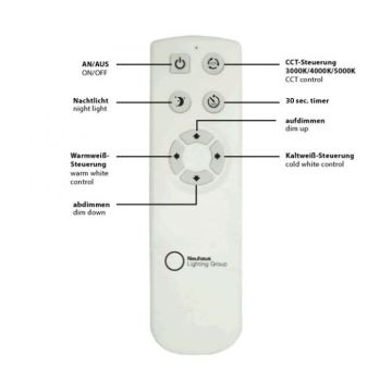 Leuchten Direkt 14227-16 - LED Aptumšojams griestu gaismeklis JONAS LED/22W/230V 3000-5000K + tālvadības pults