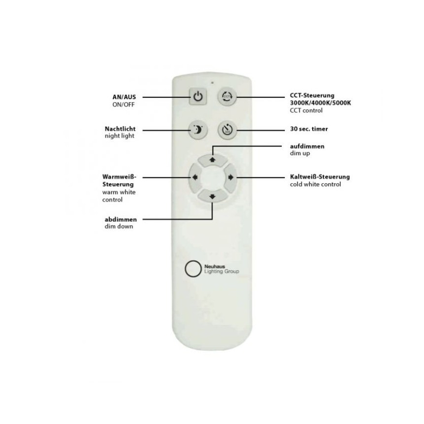 Leuchten Direkt 14227-16 - LED Aptumšojams griestu gaismeklis JONAS LED/22W/230V 3000-5000K + tālvadības pults