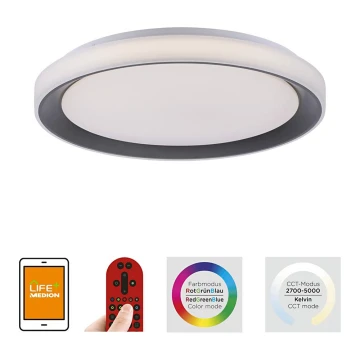 Leuchten Direkt 14659-18 - LED RGB Aptumšojams griestu gaismeklis LOLA LED/24W/230V Tuya + tālvadības pults