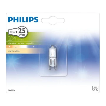 Lielas slodzes spuldze Philips ECOHALO G9/18W/230V 2800K